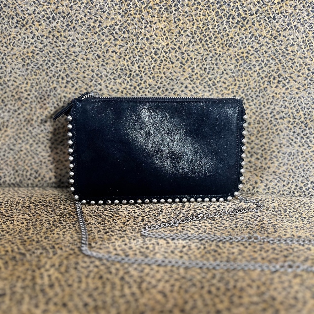 Zara Black Baby Bag with Silver Chain